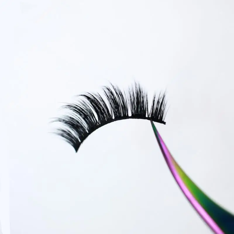 

GLESUM 1Pair Lashes False Eyelashes Natural Makeup 3d Mink Lashes Eyelash Extension Make Up real siberian mink strip eyelashes
