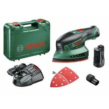 

BOSCH 060397690A Multilijadora EasySander battery 12 12 V 2,5Ah Syneon chip 22000opm PowerAutomatic ECP suction Connection