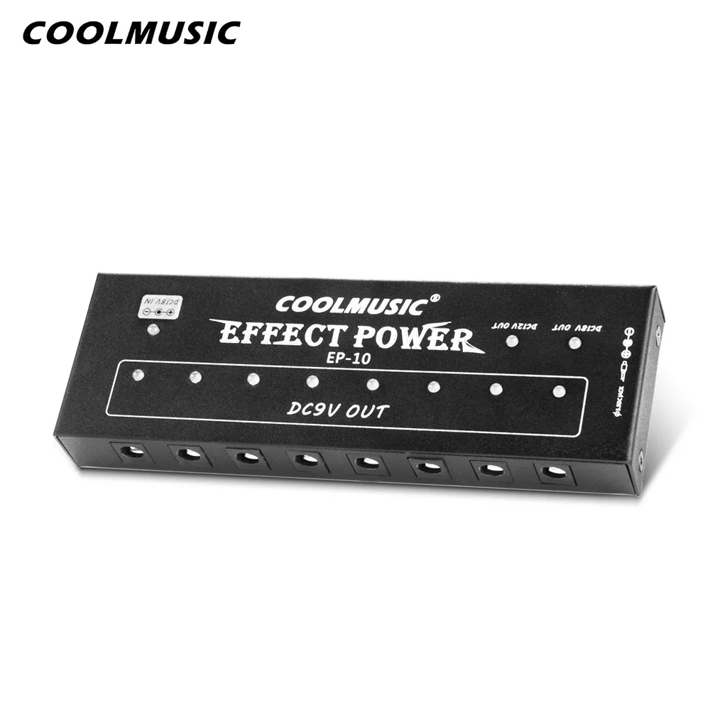 COOLMUSIC EP10 EFFECT POWER Pedal Professional 10 Channels Power Supply for 9V/12V/18V Guitar Effect Pedals | Спорт и развлечения
