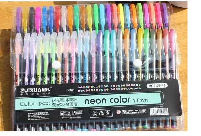 Kaisercolour Gel Pens 48/Pkg-Pastel Glitter Metallic Neon