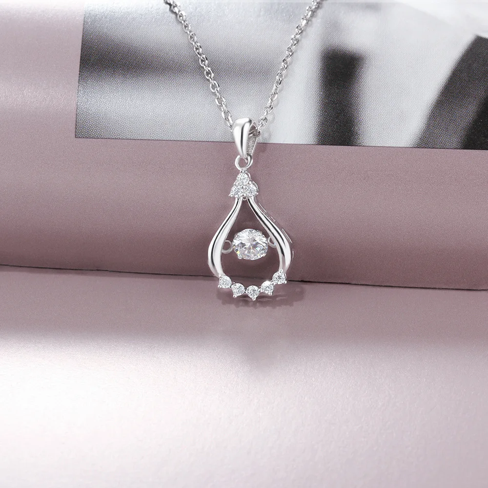 

YSP12 women fine jewelry,delicate water drop shape pendant,925 sterling silver necklace to beloved girl