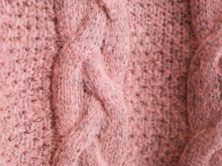 Женский Рождественский пестрый толстый льняной свитер с круглым вырезом женский осенне-зимний свободный свитер модные пуловеры свитера джемпер