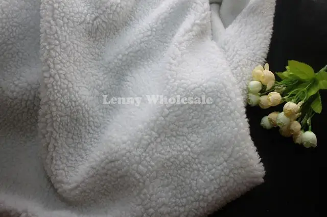 Beige Polar Fleece Sherpa Fabric 150cm Wide Soft Faux Fur Imitation  Sheepskin Fabric for Clothing, Sewing Crafts, Toys