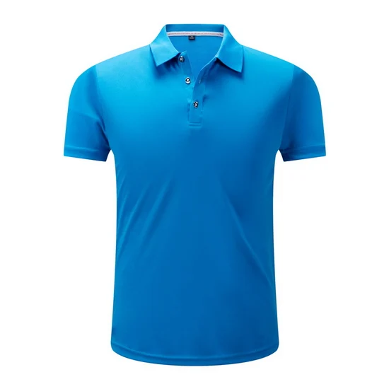 LoClimb Стретч быстросохнущие мужские футболки с воротником для спорта на открытом воздухе, кемпинга, походов, футболка для мужчин, треккинга, альпинизма, футболка, AM225 - Цвет: sky blue