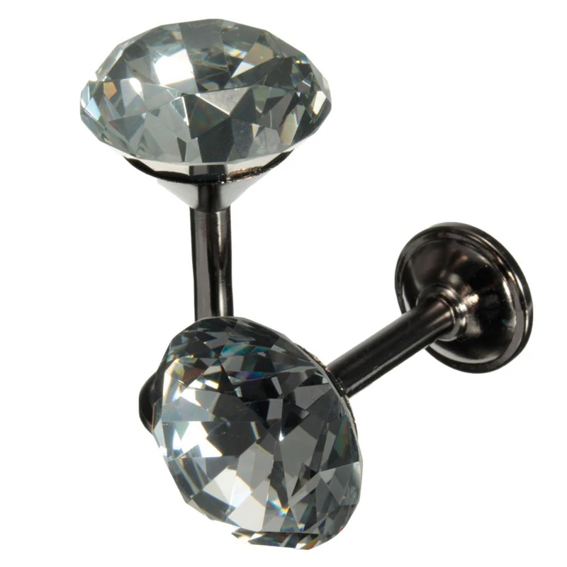 2PCS/lot 45mm Crystal Window Wall Hook Curtain Hold Backs Tie Back Blind Holder