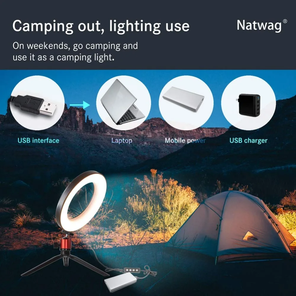 6 Selfie Ring Light with Tripod Stand & Cell Phone Holder 6