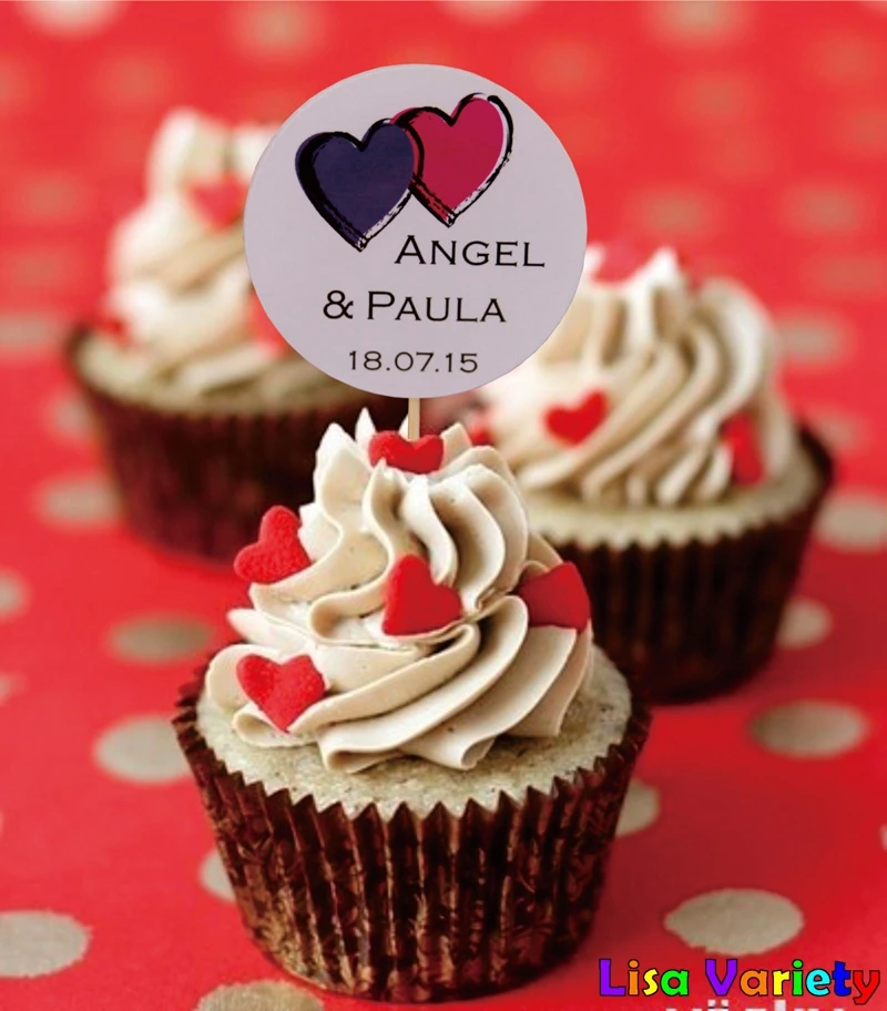 

New Arrival Cupcake Toppers, Customizable,Round,for Party Supplies,Cake Decorations,45 pcs/lot