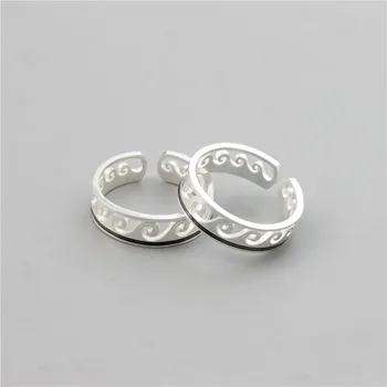 

Wholesale 10pcs Stainless Steel Ring Women Wave Ring Charm Beach Jewelry Adjustable Anel Bridesmaid gifts