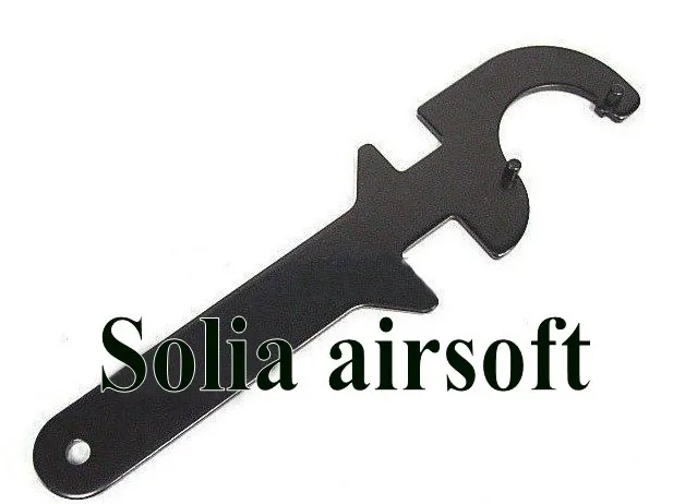 

Tactical Delta Ring Solid Fixed Bent Wrench Tool Black