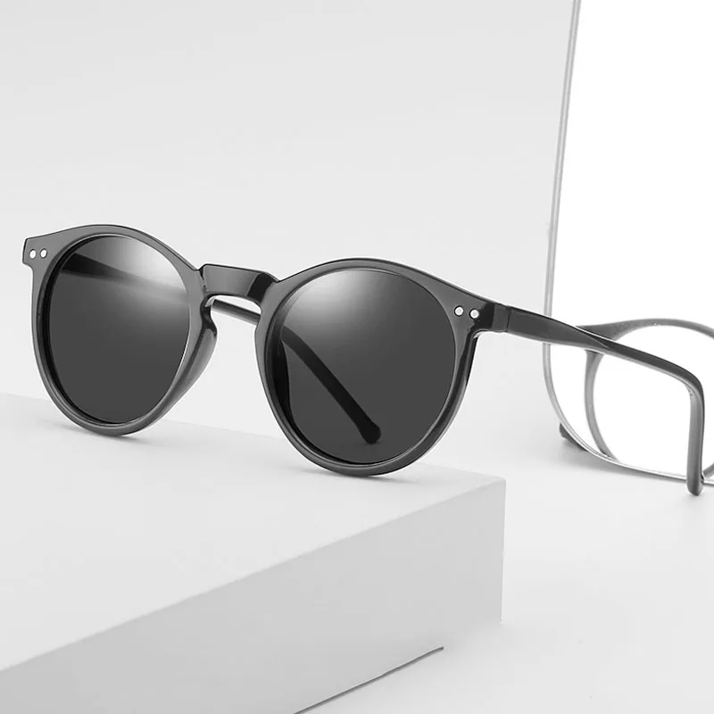 Модные поляризованные солнцезащитные очки для мужчин и женщин ретро брендовый дизайн круглые солнцезащитные очки оттенки Oculos De Sol UV400 очки