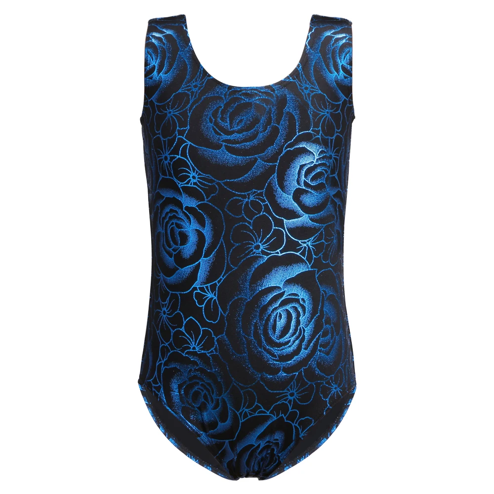 

2017 2-11Y One Piece Girls Ballet Tutu Sale Blue Roses Sleeveless Leotards Dance Dress Unitard Professional Dance Wear Costumes