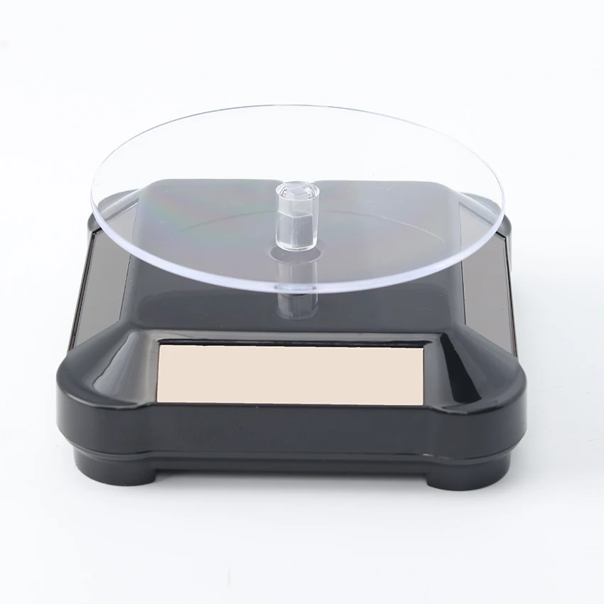 Solar Showcase 360 Turntable Rotating Jewelry Watch Ring Phone Stand Display Jewelry Organizer Hard Display Stand