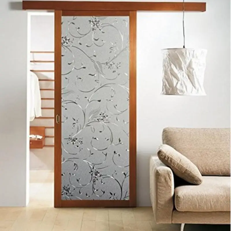 Elegant Flower Decorative Self Adhesive Static Privacy ...