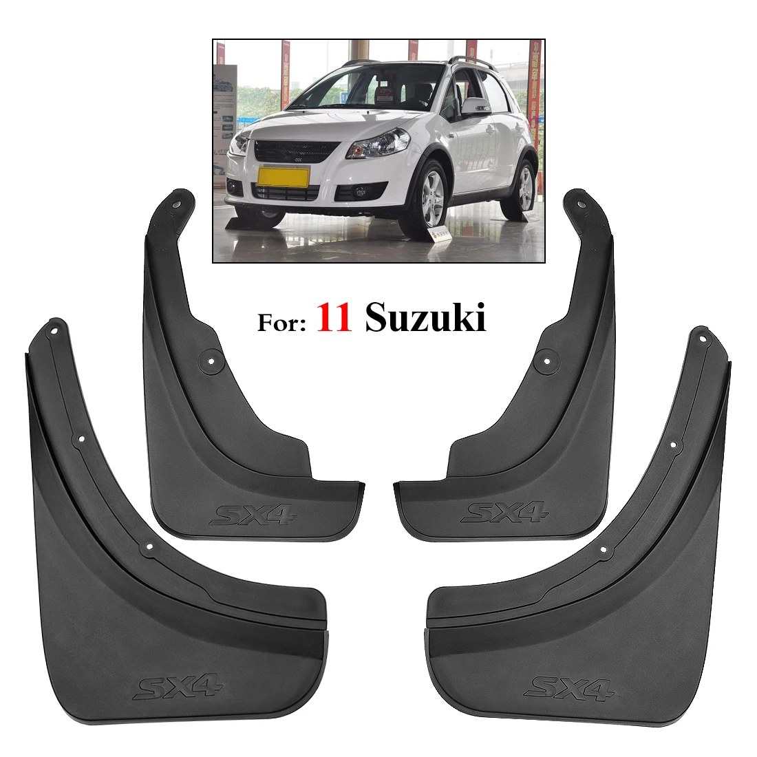 

Car Mud Flaps For Suzuki SX4 2011 Hatchback & Crossover Mudflaps Splash Guards Mud Flap Mudguards 2011 Auto set Accessories