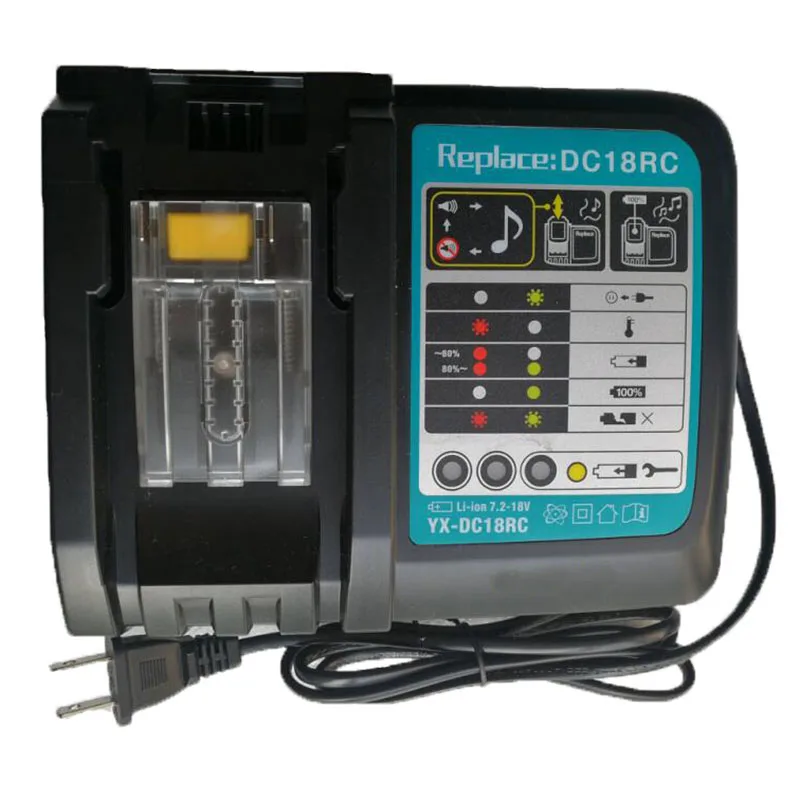 

GTF 3A 6A DC18RCT Li-ion Battery Charger for Makita 14.4V 18V BL1830 Bl1430 DC18RC DC18RA Power tools Battery Drop shipping