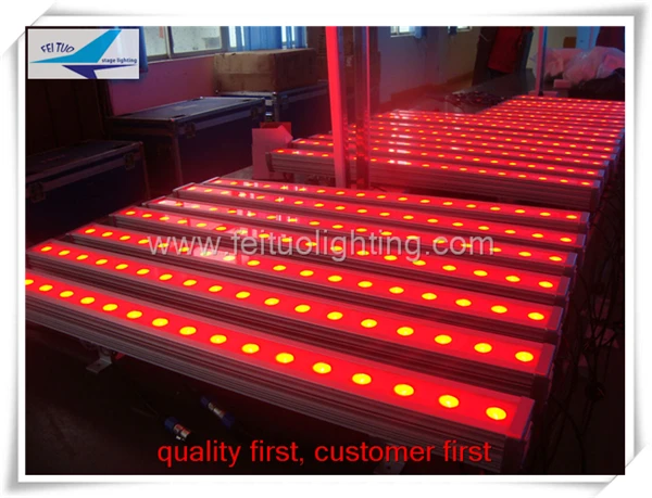 

T-16Pcs/lot waterproof IP 65 24x3w rgb 3in1 dmx linear bar wallwasher flood light Concert lighting
