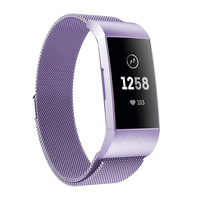 1 шт. браслет из нержавеющей стали ремешок для Fitbit Charge 3 умный Браслет замена ремешок большой размер