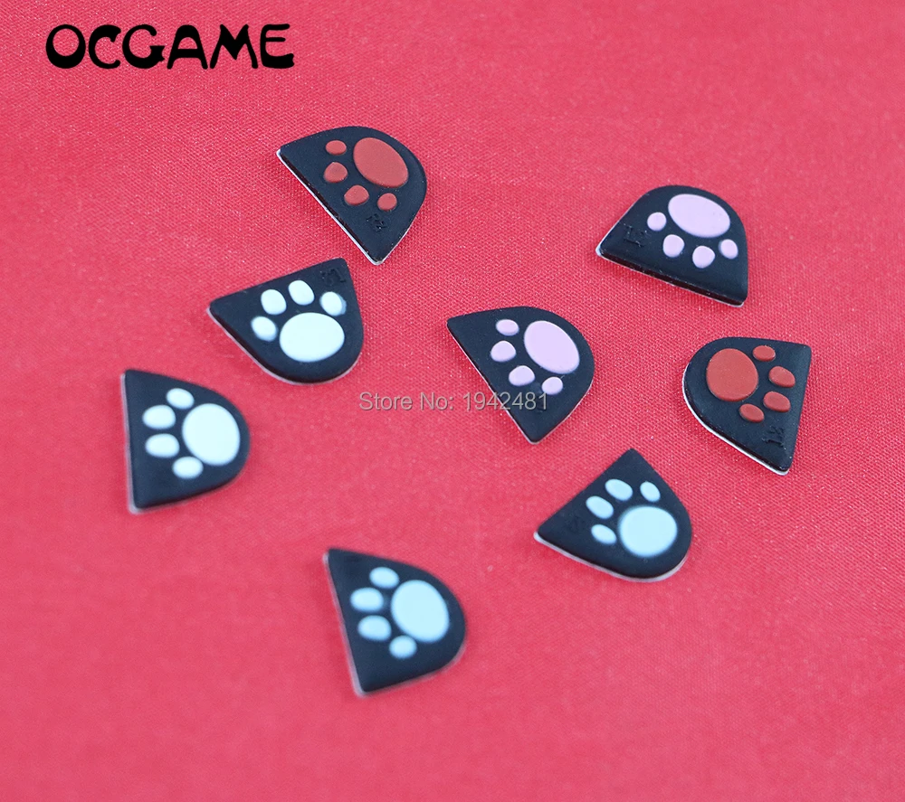 

OCGAME Cat Paw Custom Design Silicone Trigger Buttons Sticker Case Cap Adhensive for PS4 Controller L2 R2 Button Cover