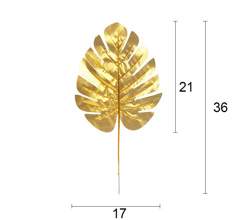 5 шт. искусственный Золотой Шелковый клинок черепаха задний лист рассеянный хвост лист свадебное украшение для дома Рождество День рождения поддельные листья