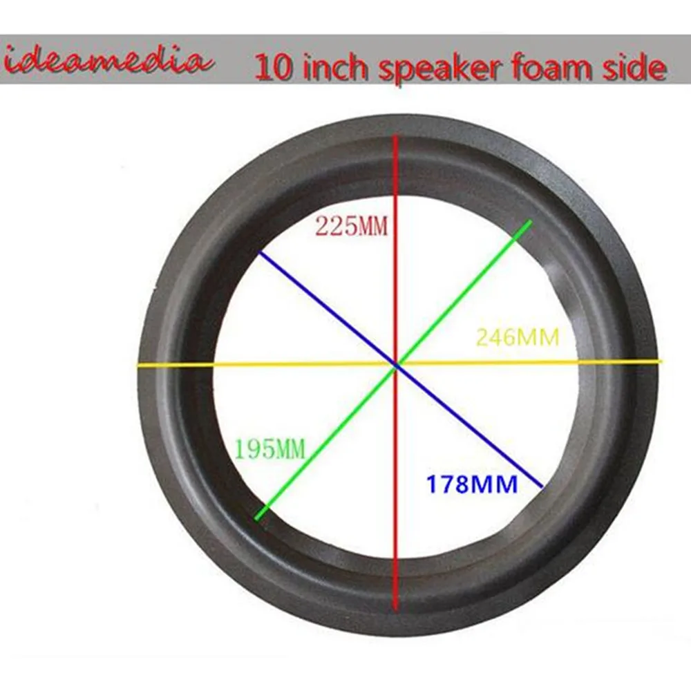 4 pcs 10" Speaker Foam Side 10 inch Speaker Foam Side bass loudspeaker
