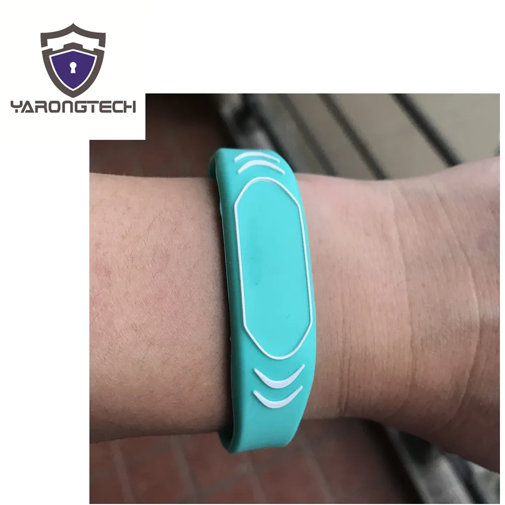 YARONGTECH nuevo dise/ño MIFARE Classic/® 1K silicona pulsera acceso 13,56 mhz negro Pack de 10