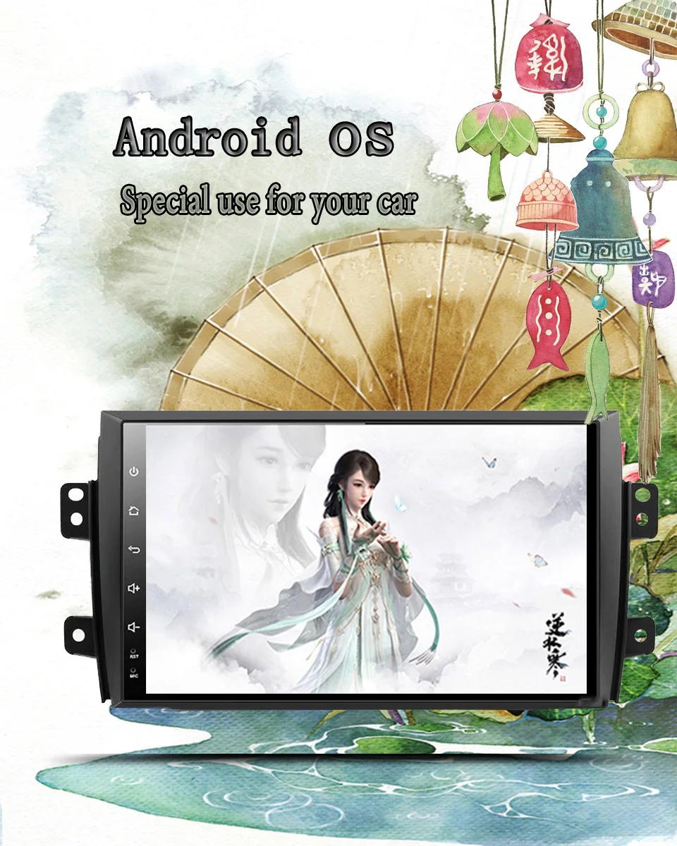 Clearance 9" 2 din 1024*600 Android 9.1 Car Radio dvd for Suzuki SX4 2006-2013 gps navigation video audio Carplay Multimedia player stereo 2