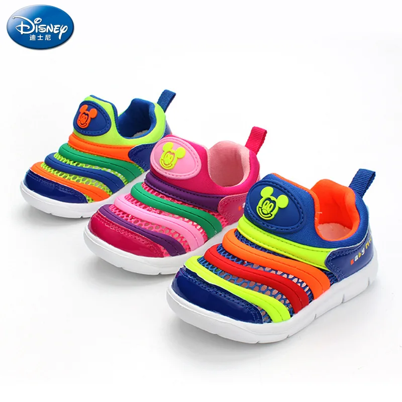 2018 disney новая детская caterpillar повседневная обувь для мальчиков и девочек для детей 1-3 противоскольжения легкая обувь из сетчатого материала