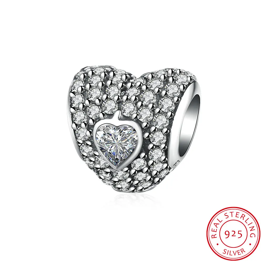 

GOMAYA Europe And The United States Jewelry 925 Sterling Silver Charm Diamond Series Heart White Accessories For Girls Bracelets