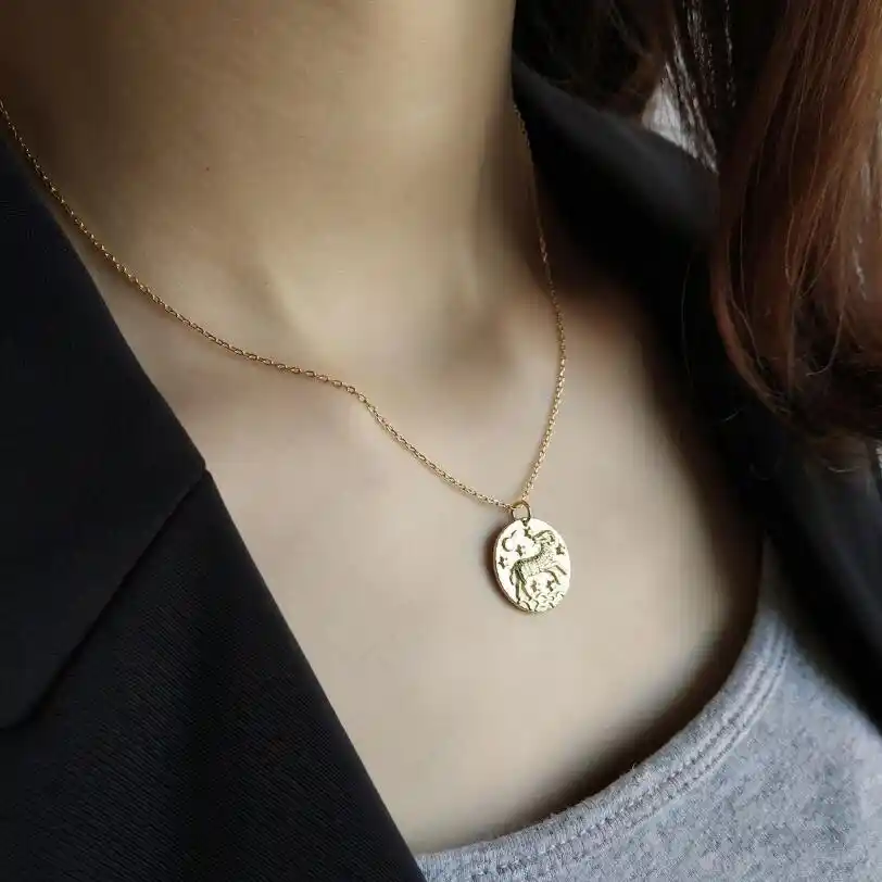 Tiny Capricorn Necklace Sterling Silver Capricorn Necklace Gold Capricorn Necklace Capricorn Necklace Capricorn Necklace for Women