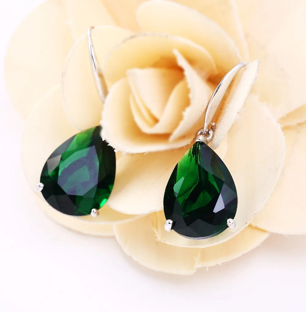 

New Design Drop water CZ Stone European Brand Earrings Fashion 7 color Earrings For Women E10009