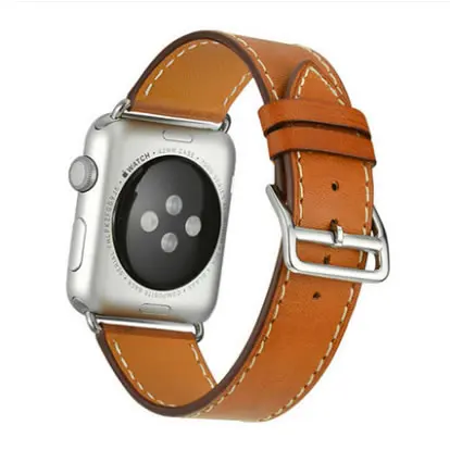 Для Apple Watch Series 4 5 40 мм 44 мм ремешок из натуральной кожи для часов herm Apple Watch Band Series 1 2 3 Ремешки для наручных часов браслет - Цвет ремешка: Brown