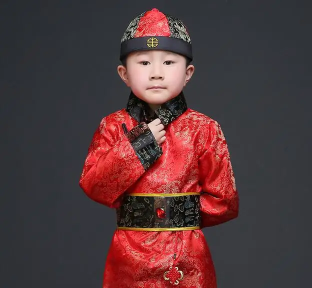 2019 new children republic of china student costume boy hanfu top+pants