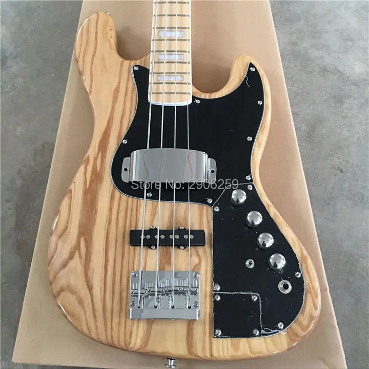 

hot sale ash wood bass jazz guitar ,real guitar picture free shipping