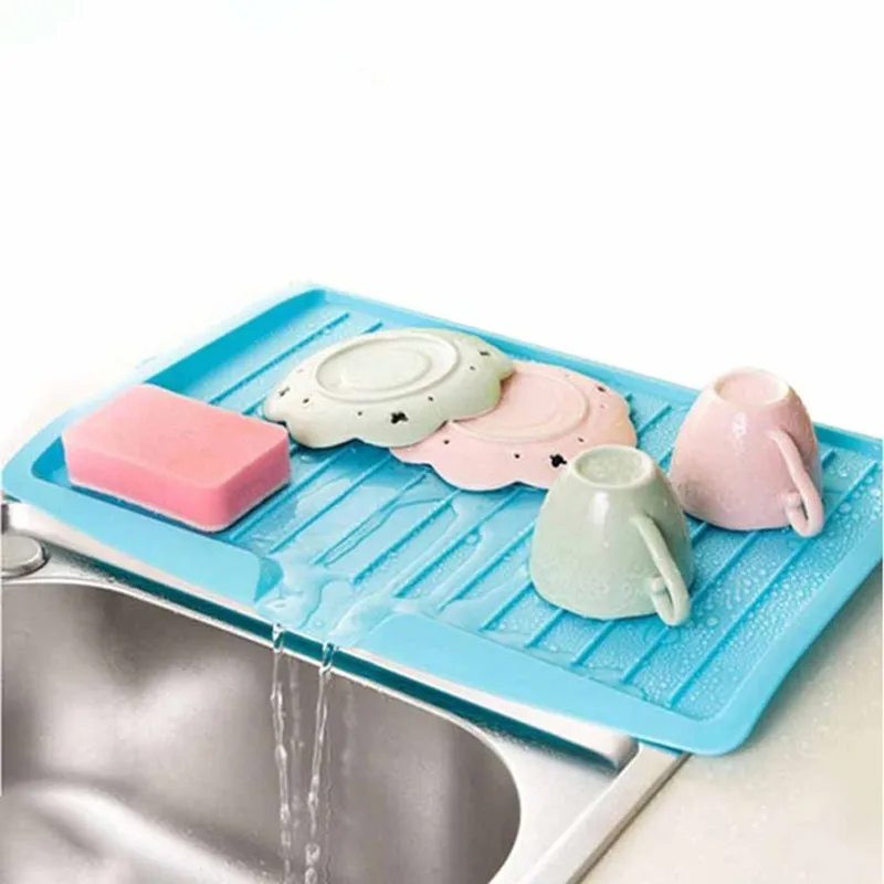 

Plastic Large Sink Dish Drainer Vegetable Fruit Drying Rack Washing Holder Organizer Tray For Kitchen Tools