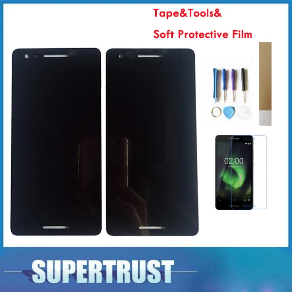 

5.5" 1PC/Lot For Nokia 2.1 2 (2018) TA-1080 TA-1084 TA-1092 TA-1093 LCD Display+Touch Screen Digitizer Assembly Black with kit