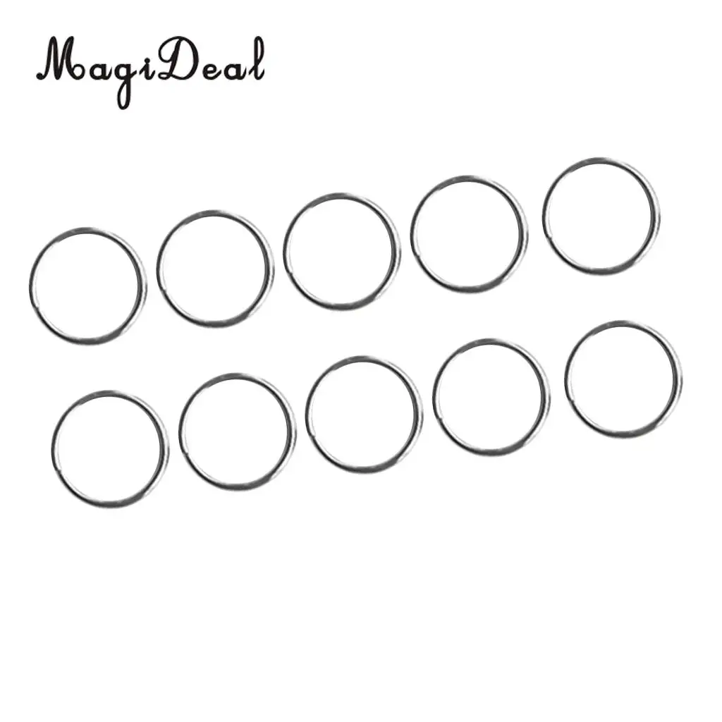 MagiDeal 10 Pieces Scuba Diving Stainless Steel Split Ring for Gear Attachment 22mm/30mm