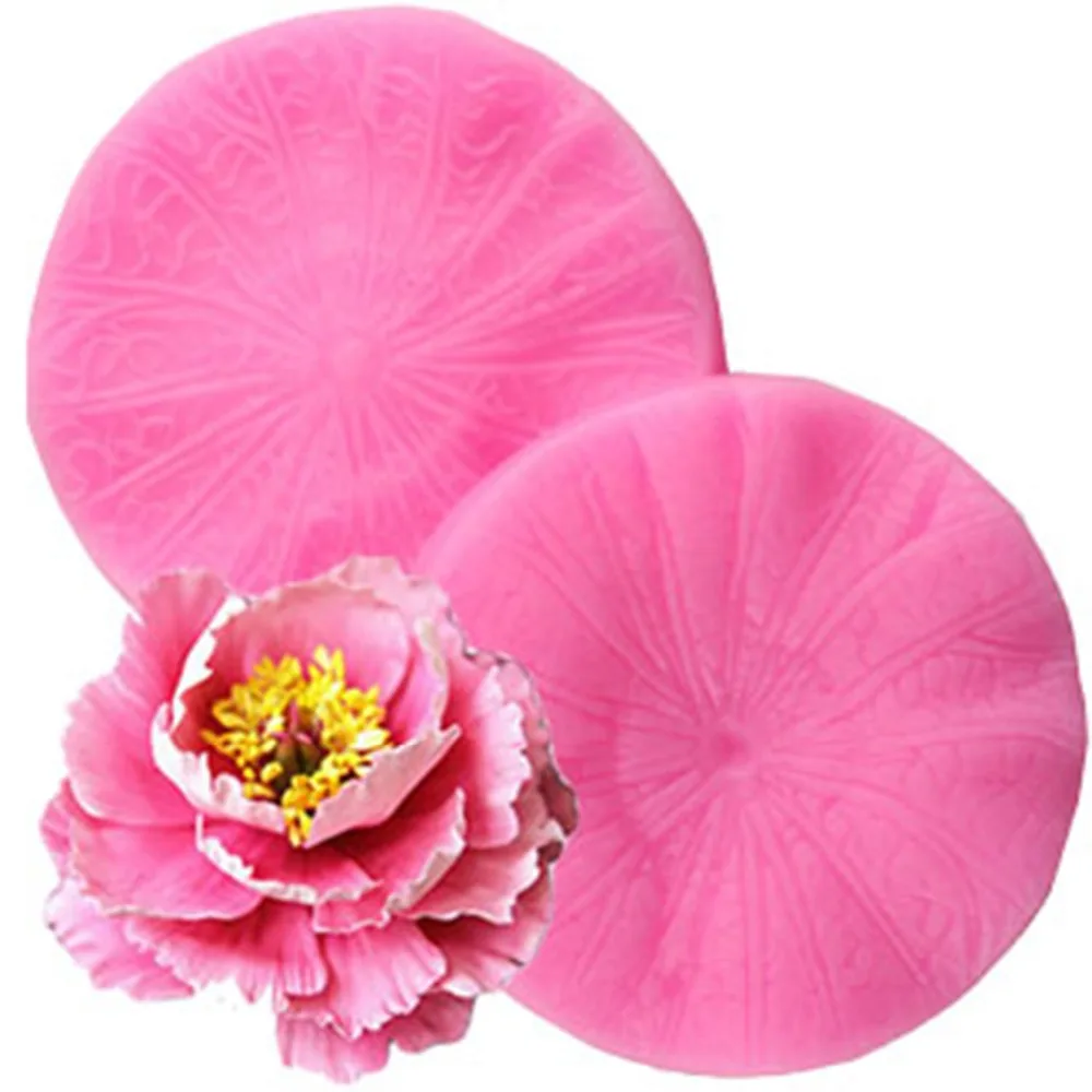 

2pcs 3D Peony Flower Petals Silicone Fondant Molds Cake Decorating Chocolate Candy Sugarcraft Cake Mould Polymer Clay Tools