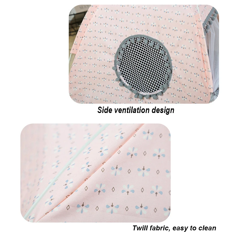 Портативная складная палатка для питомцев, собачий домик, дышащий принт, домик для питомцев, кошек, с сеткой, для улицы, внутри помещения, сетка для кошек, маленькая собачья палатка, домик