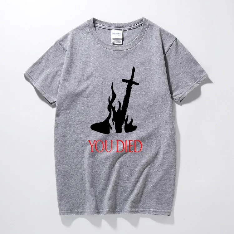 Dark Souls 2 Usted murió camiseta hoguera Mens edición alabanza preparar Brave Sun Tee algodón de manga corta Camiseta de verano top camisetas Dark Souls 2 Usted murió camiseta hoguera Mens edición alabanza preparar Brave Sun Tee algodón de manga corta Camiseta de verano top camisetas
