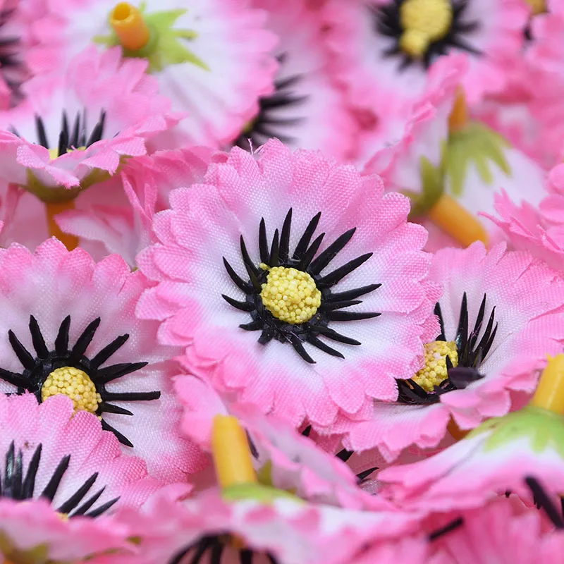 20/50 pcs 3.5cm Artificial Small Daisy Silk Flower Heads Wedding Home Decoration DIY Scrapbooking Fake Flowers Wreath Crafts | Дом и сад