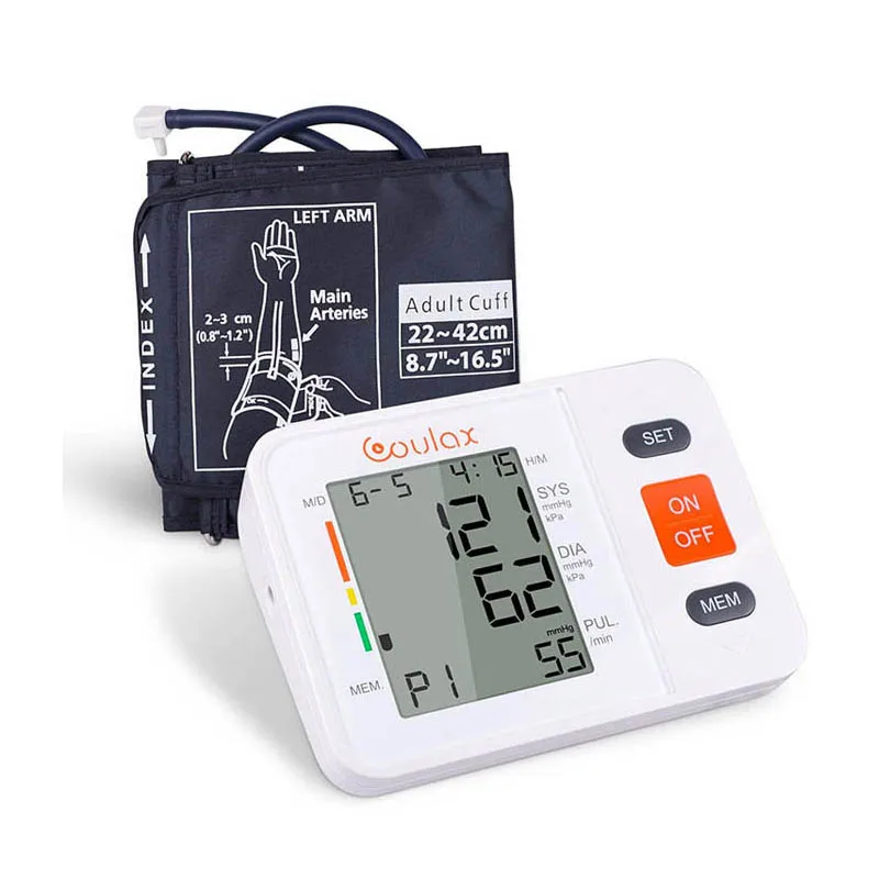 

2018 Hot sale Upper Arm Digital Blood Pressure Monitor with WHO Indicator Large LCD Screen Health Machine