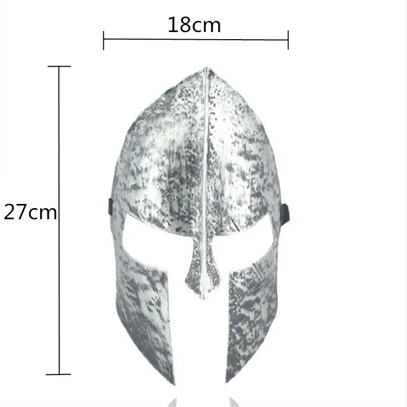 Хэллоуин вечерние Спартанский тема Спартанский воинский шлем маска украшения для взрослых Косплэй Бал-маскарад Античная маска спортивная повязка на голову, Q