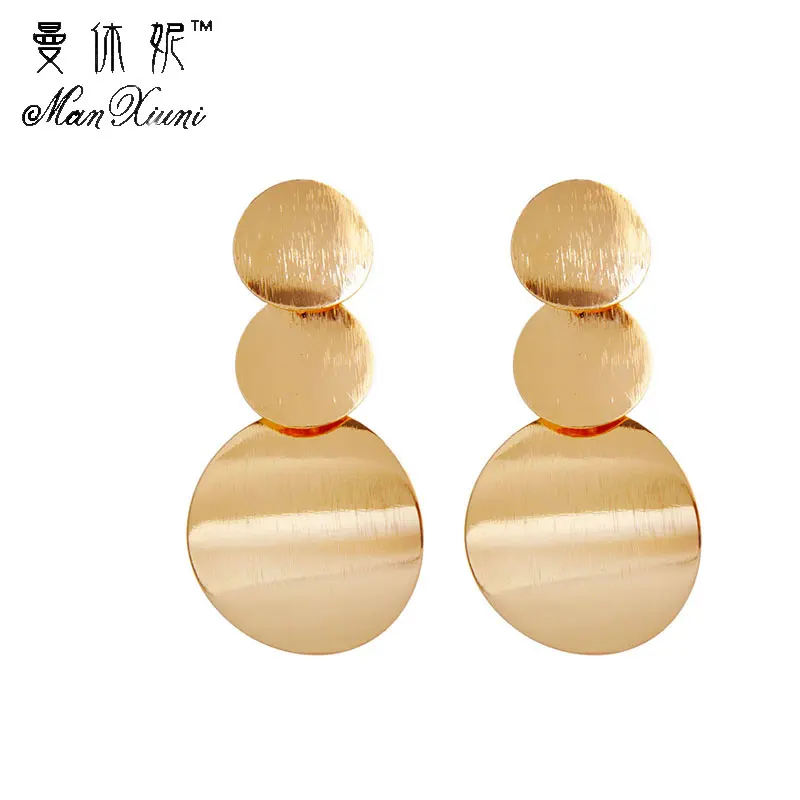 

Manxiuni Rock Punk Big Leaf Geometric Water Drop Metal Long Dangle Earrings For Women Bohemian Party Exaggerated Fashion Jewelry