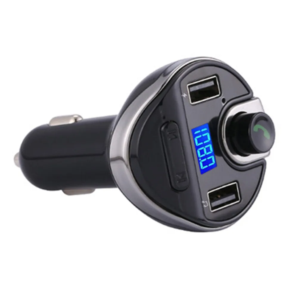 FM Transmitter Aux Modulator Bluetooth Handsfree Car Kit Car Audio MP3 Player with 3.4A Quick Charge Dual USB Car Charger