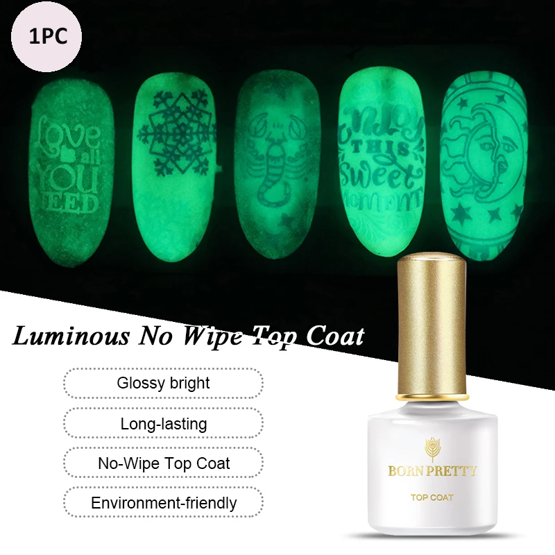 BORN PRETTY Base Top Coat Gel Nail Polish 6ml Matte Gel Gel Varnish Manicure Reinforcement Gel Peel Off Varnishe Nail Art Design - Цвет: Luminous  Top Coat