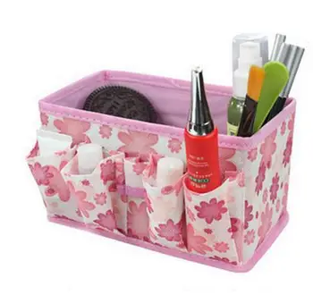 

Non-woven folding cosmetics orgnaize box Desktop ditty-bag
