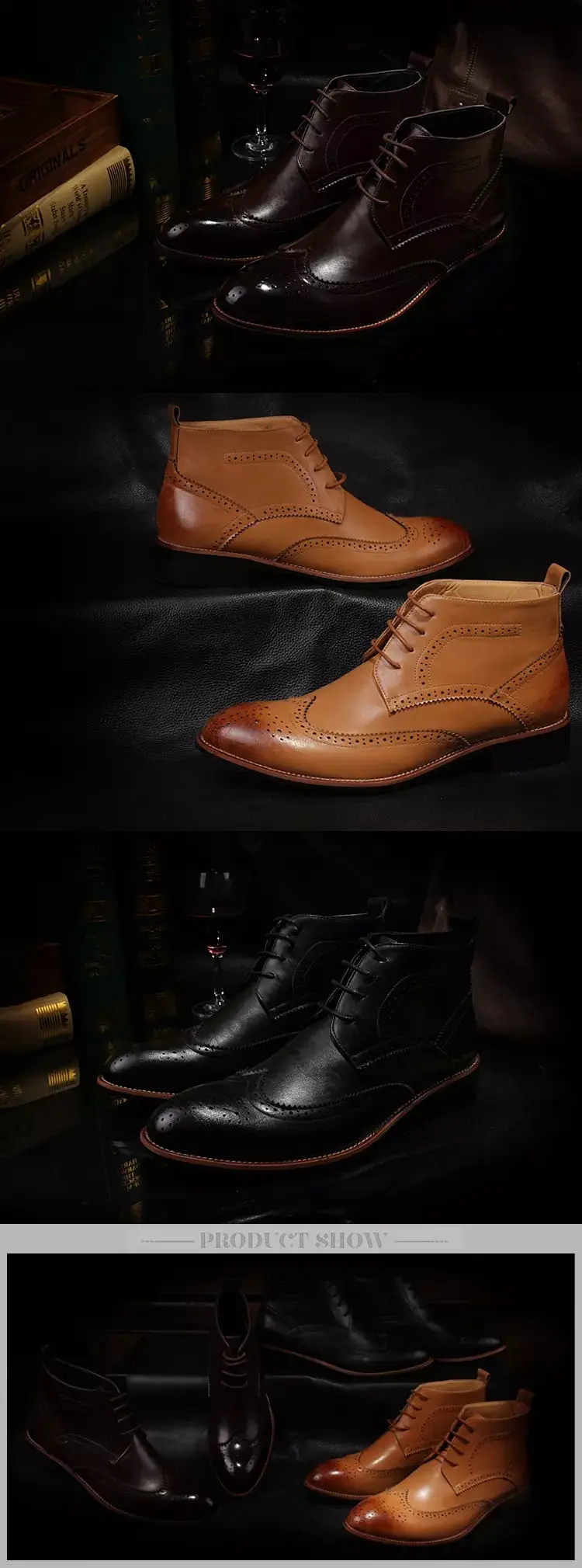 Ботинки с перфорацией типа «броги» из лакированной кожи; Мужская обувь; сезон весна-осень; ботильоны в байкерском стиле; Мужская обувь; черные мужские оксфорды