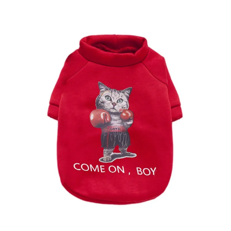 

Pet Dog Cat Pattern Hoodies Cloth Cute Costume for Winter Puppy Comfortable Warm High Collar Hoodies Pet Dog Winter Supplies