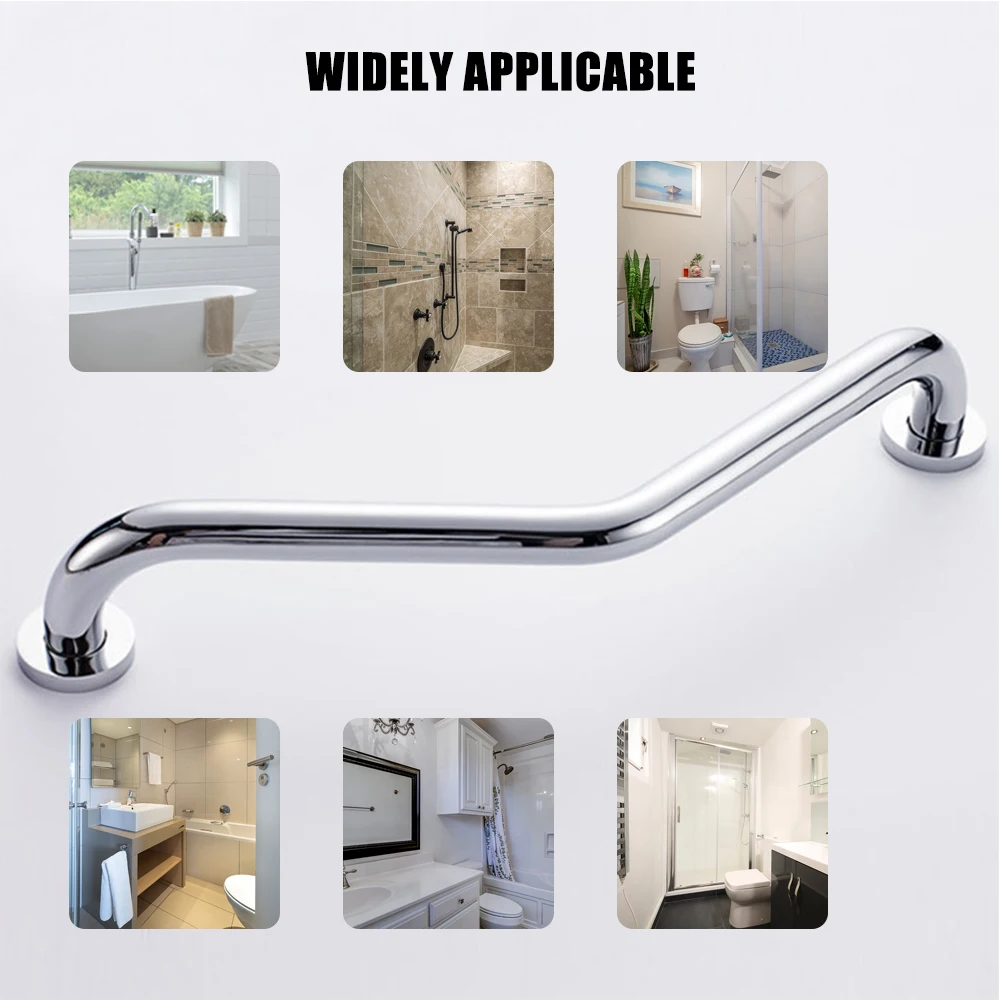 Stainless Steel Chrome Safety Rail Bathroom Tub Toilet Non-slip Handrail Grab Bar Shower Safety Support Handle Towel Rack