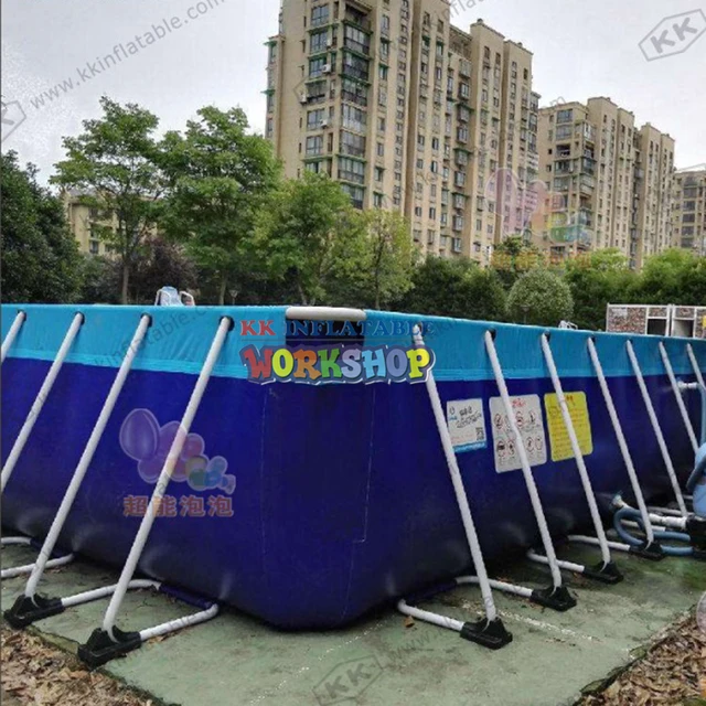 KK Portable 0.9mm PVC frame round swimming pool 5